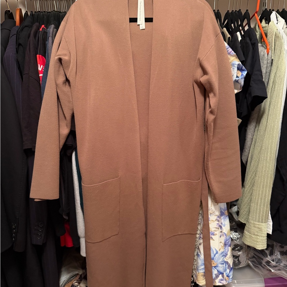 Women's Tan Open Front Sweater